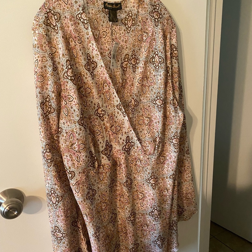 Print flowing blouse